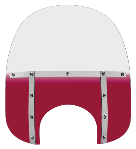 Memphis Shades - Memphis Shades Memphis Fats Windshield (9in. Cutout) - 17in. - Gradient Ruby - MEM3622