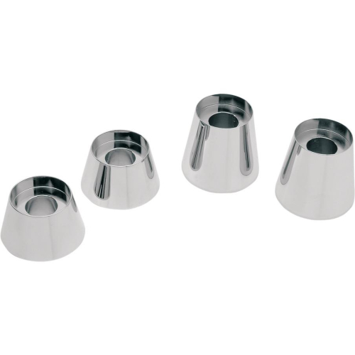 Novello - Novello Custom Riser Extensions for 1-1/4in Handlebars - 1-1/2in Rise - Chrome - NIL-618