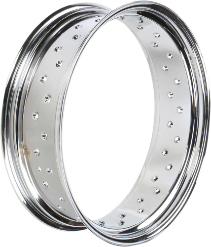 Drag Specialties - Drag Specialties Chrome 40 Spoke Custom Spun Steel Rim - 18x5.50in. - 03854-00SC
