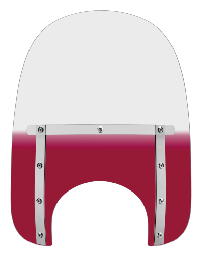 Memphis Shades - Memphis Shades Memphis Slim Windshield (9in. Cutout) - 17in. - Gradient Ruby - MEM4222