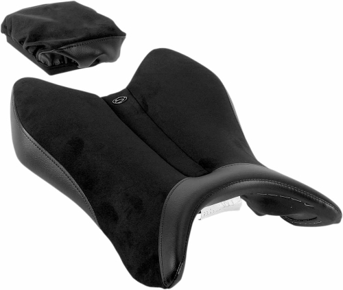 Saddlemen - Saddlemen Gel-Channel Sport One-Piece Solo Seat with Rear Cover - 0810-0790