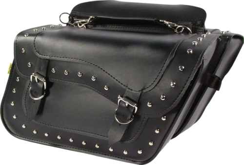 Willie & Max - Willie & Max High-Pipe Studded Slant Saddlebag - SB602