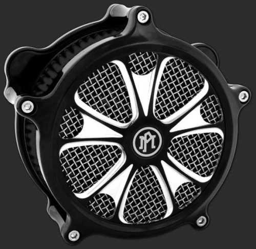 Performance Machine - Performance Machine Luxe Universal Super Gas Air Cleaner Faceplate - Contrast Cut - 0206-2010GAT-BM