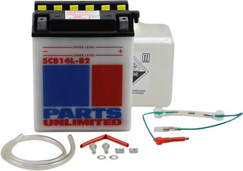 Parts Unlimited - Parts Unlimited 12V Heavy Duty Battery Kit - SCB14L-B2-FP
