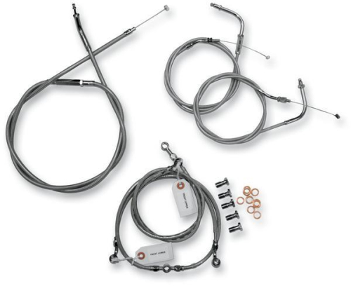 Baron Custom Accessories - Baron Custom Accessories Stainless Cable and Line Kit (+12in.) - BA-8081KT-12
