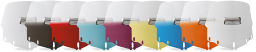 Memphis Shades - Memphis Shades Gold Wing Vented Windshield - Standard - Gradient Purple - MEP4754