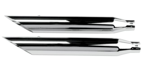 Khrome Werks - Khrome Werks 3in. HP-Plus Slip-On Mufflers - Slash-Cut - Chrome - 202360