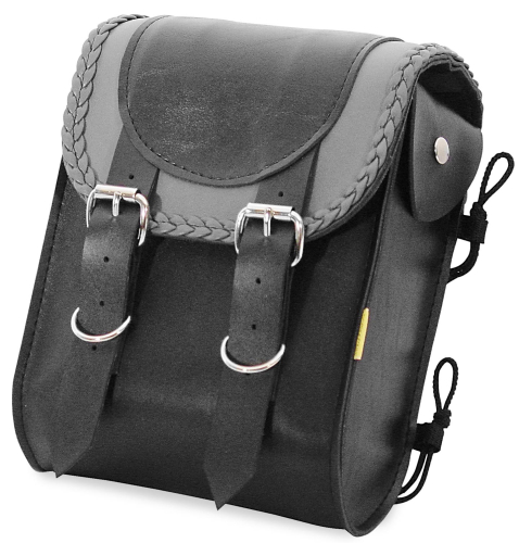 Willie & Max - Willie & Max Gray Thunder Braided Sissy Bar Bag - SBB446