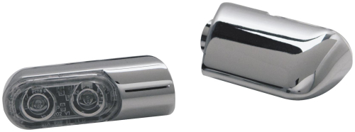 Arlen Ness - Arlen Ness Direct Bolt-On Front Turn Signals with Power LED - Chrome - Amber LED - 12-760