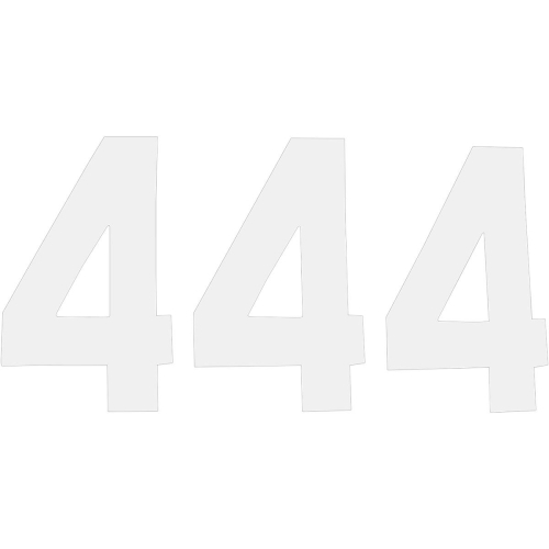 N-Style - N-Style Pros Stick-On Number - 8in. - No.4 - White - N-4W
