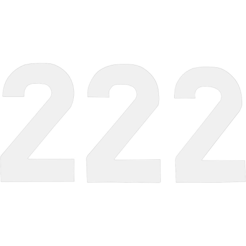 N-Style - N-Style Pros Stick-On Number - 8in. - No.2 - White - N-2W