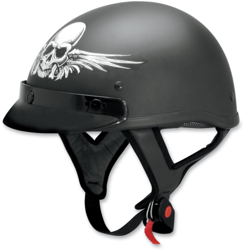 AFX - AFX FX-70 Skull Helmet - 0103-0853 - Flat Black Skull - X-Small