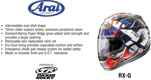 Arai Helmets - Arai Helmets Display Fact Cards - RX-Q - 810088