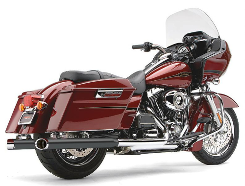 Cobra - Cobra 3in. Slashcut Slip-On Mufflers - Black - 6020B