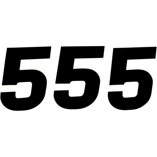 N-Style - N-Style SX Pros Stick-On Number - 6.5in. - No.5 - Black - NSX-5B