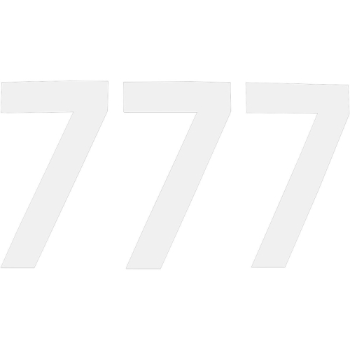 N-Style - N-Style Pros 6 Stick-On Number - 6.5in. - No.7 - White - NVI-7W