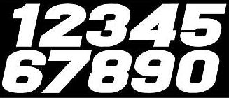 N-Style - N-Style SX Pros XL Stick-On Number - 7in. - No.1 - White - NSX7-1W