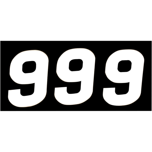 N-Style - N-Style SX Pros Stick-On Number - 6.5in. - No.9 - White - NSX-9W