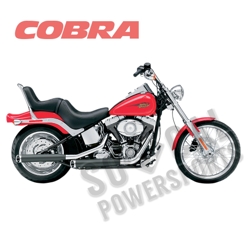 Cobra - Cobra 3in. Slashcut Slip-On Mufflers - Black - 6001B