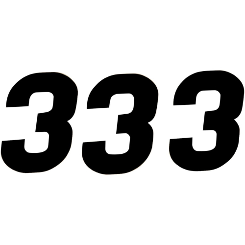 N-Style - N-Style SX Pros Stick-On Number - 6.5in. - No.3 - Black - NSX-3B