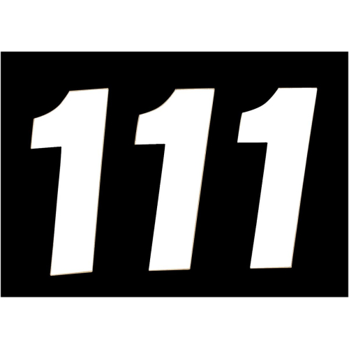 N-Style - N-Style SX Pros Stick-On Number - 6.5in. - No.1 - White - NSX-1W