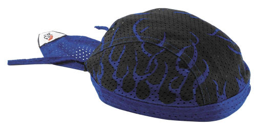 Zan Headgear - Zan Headgear Vented Flydanna - ZX229RB - Blue Flames - OSFM