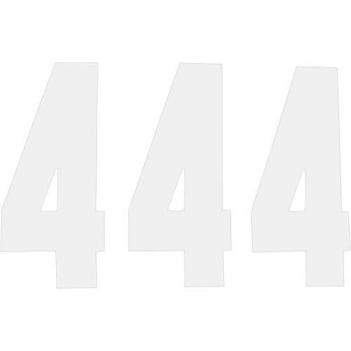 N-Style - N-Style Pros 2 Stick-On Number - 7in. - No.4 - White - NII-4W