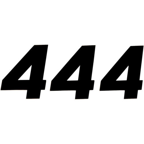 N-Style - N-Style SX Pros Stick-On Number - 6.5in. - No.4 - Black - NSX-4B