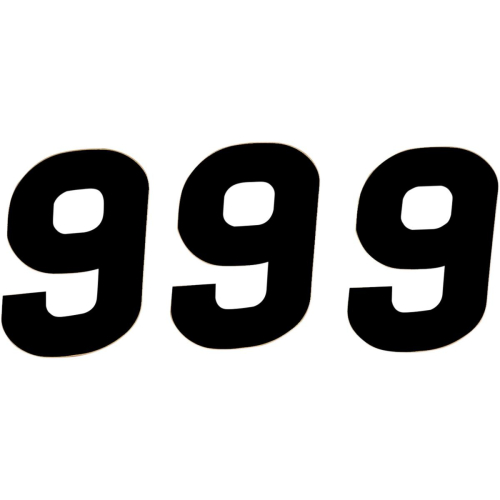N-Style - N-Style SX Pros Stick-On Number - 6.5in. - No.9 - Black - NSX-9B