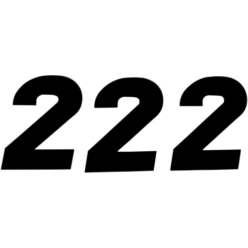 N-Style - N-Style SX Pros Stick-On Number - 6.5in. - No.2 - Black - NSX-2B