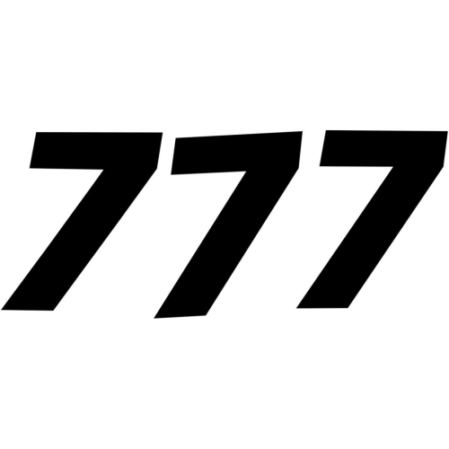 N-Style - N-Style SX Pros Stick-On Number - 6.5in. - No.7 - Black - NSX-7B