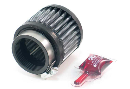 K&N Engineering - K&N Engineering Universal Round Straight Air Filter - Rubber End Cap - RU-2760