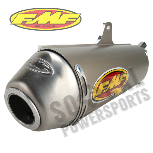 FMF Racing - FMF Racing Q4 Spark Arrestor Slip-On - Stainless Midpipe - 041365