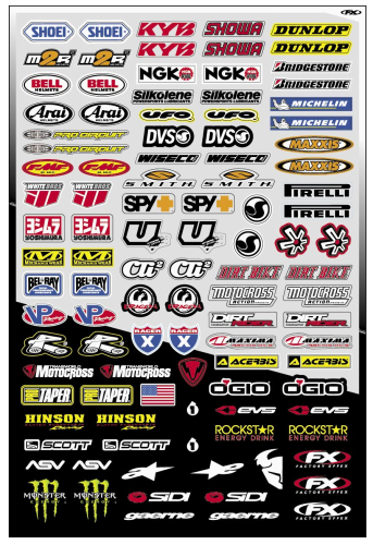 Factory Effex - Factory Effex Die Cut Sticker - 1ft. Logo - FX Corp - White - 10-94012