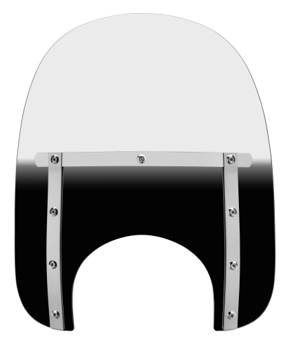 Memphis Shades - Memphis Shades Memphis Slim Windshield (9in. Cutout) - 15in. - Gradient Black - MEM4121