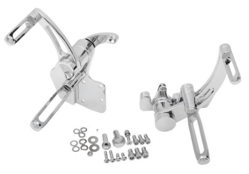 Accutronix - Accutronix Forward Controls - Slotted, +9in. - Chrome - FC205-SSC