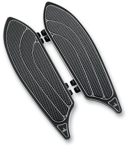 Carl Brouhard Designs - Carl Brouhard Designs Elite Driver Floorboards - Black - FB-0001-B