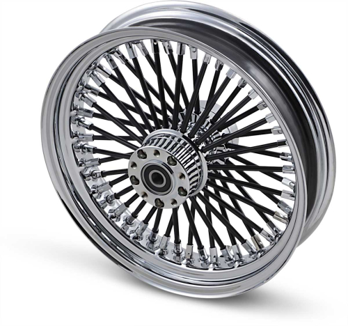 Drag Specialties - Drag Specialties Fat Daddy Black 50 Spoke Radially Laced Rear Wheel - 16x3.5 - 04635-2506BS