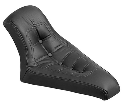 Drag Specialties - Drag Specialties Scorpion Low Rider Solo Seat - Black Leather - Scorpion Stitch - DS907547