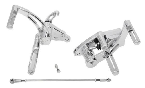 Accutronix - Accutronix Forward Controls with Master Cylinder - Slotted, -2in. - Chrome - FC103-KSC