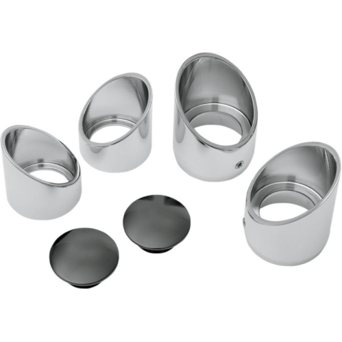 Drag Specialties - Drag Specialties Five Spoke End Caps for Billet Grips with Interchangeable End Caps - Black - H1705A10-SPB