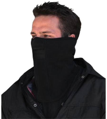 Zan Headgear - Zan Headgear Micro Fleece Face Mask with Mesh Mouth - WFMF114 - Black - OSFA