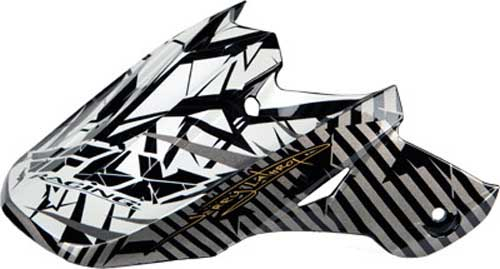 Fly Racing - Fly Racing Visor for Formula MX Clash Helmets - Black/White - FORMULA VISOR BLK/WH