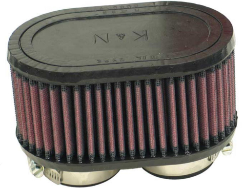 K&N Engineering - K&N Engineering Universal Oval Air Filter - Flange Position: Dual - R-0990