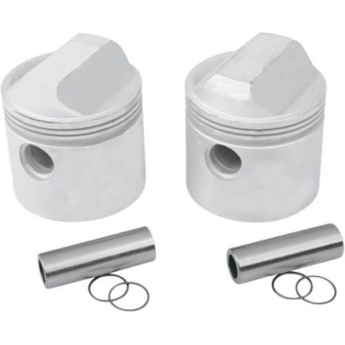 Drag Specialties - Drag Specialties Piston Kit (1000cc., 3-3/16in. Bore) - .010 Oversize, 8:1 Low Compression - DS-750761