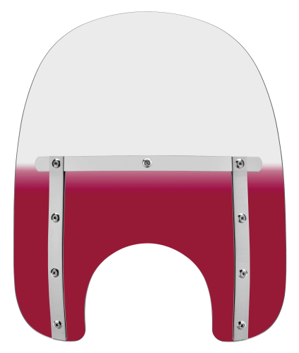 Memphis Shades - Memphis Shades Memphis Slim Windshield (7in. Cutout) - 15in. - Gradient Ruby - MEM4112