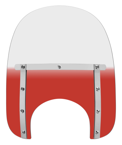 Memphis Shades - Memphis Shades Memphis Slim Windshield (9in. Cutout) - 15in. - Gradient Burnt Orange - MEM4127