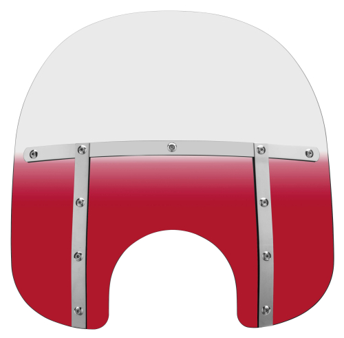 Memphis Shades - Memphis Shades Memphis Fats Windshield (7in. Cutout) - 15in. - Gradient Ruby - MEM3122