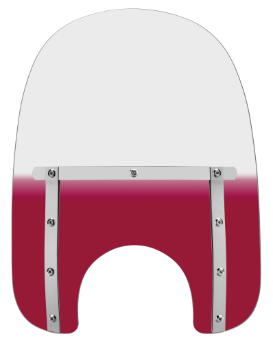 Memphis Shades - Memphis Shades Memphis Slim Windshield (7in. Cutout) - 17in. - Gradient Ruby - MEM4212