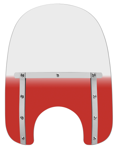 Memphis Shades - Memphis Shades Memphis Slim Windshield (7in. Cutout) - 17in. - Gradient Burnt Orange - MEM4217